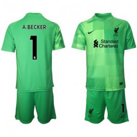 Liverpool Keeper Alisson Becker 1 Barn Hjemmedraktsett 2021-2022 Kortermet (+ Korte bukser)